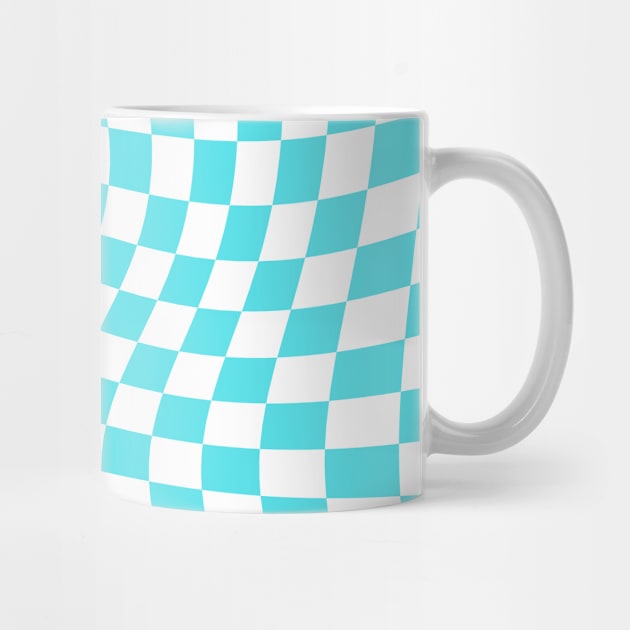 Twisted Checkered Square Pattern - Sky Blue by DesignWood Atelier